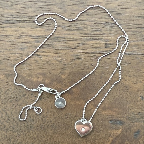 Michael Kors silver tone heart pendant and adjustable chain - Picture 7 of 9